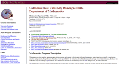 Desktop Screenshot of math.csudh.edu