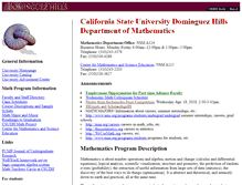 Tablet Screenshot of math.csudh.edu